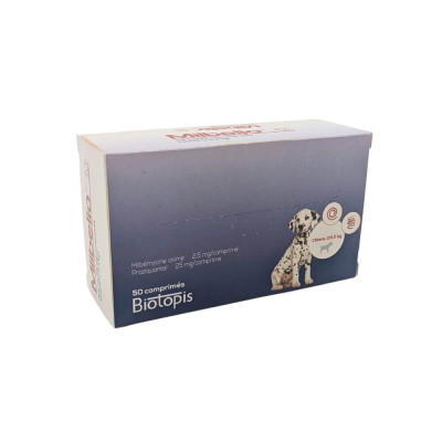 MILBELIO vermifuge polyvalent pour chiens adultes et chiots