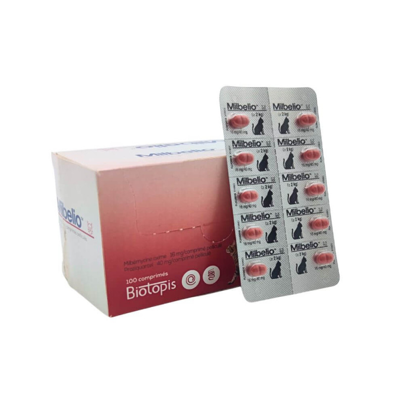 Vermifuge pour chat - Traitement anti vers - Milbelio chats