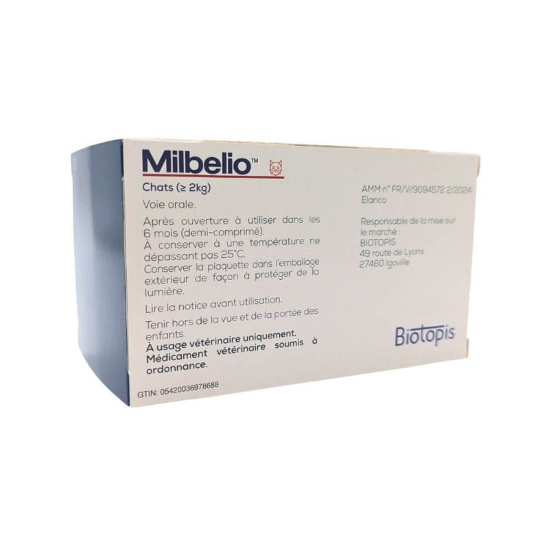 Vermifuge pour chat - Traitement anti vers - Milbelio chats